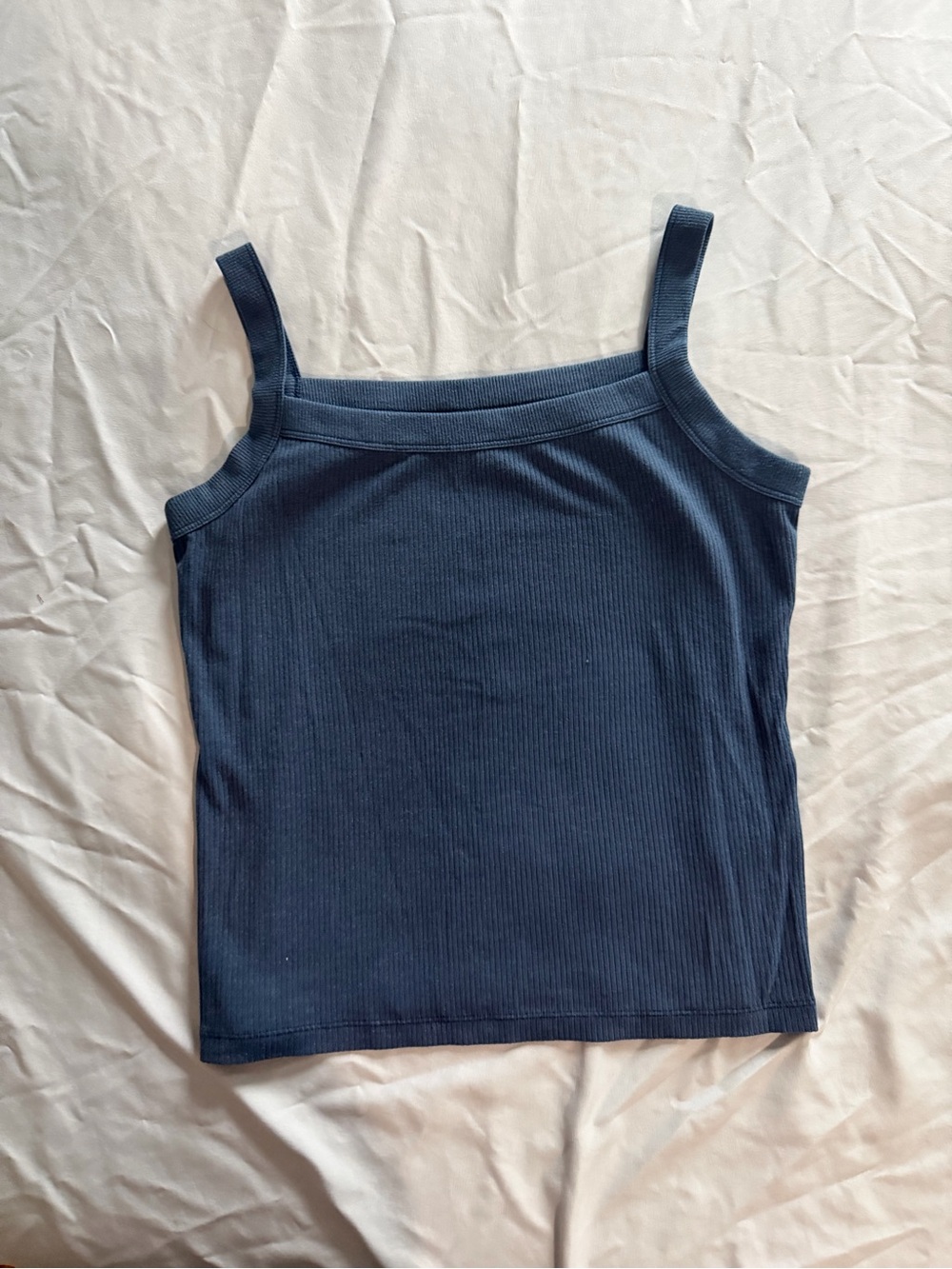 NWOT American Eagle Women's Navy Ribbed Square Neck Tank Top